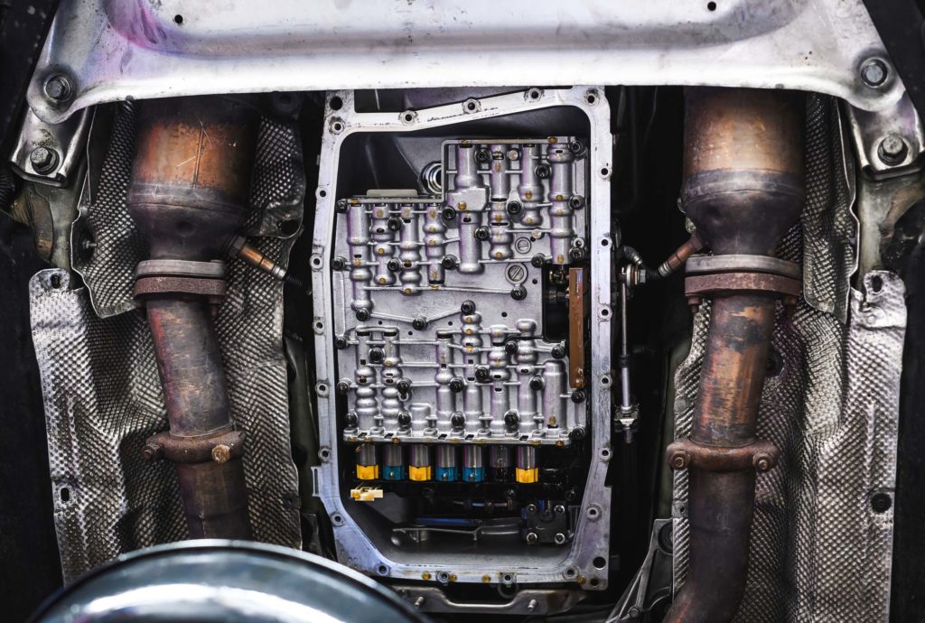 car automatic transmission showing multiple parts