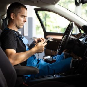 mechanic checking car problem