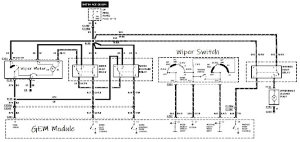 schematic of a modern wiper system