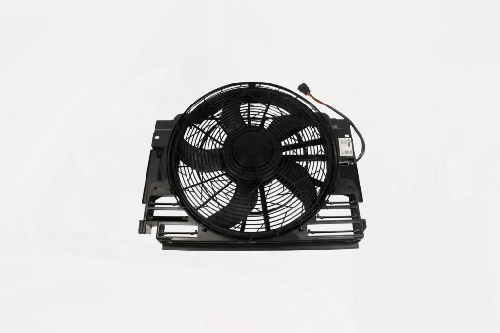 car ac condenser fan in white background