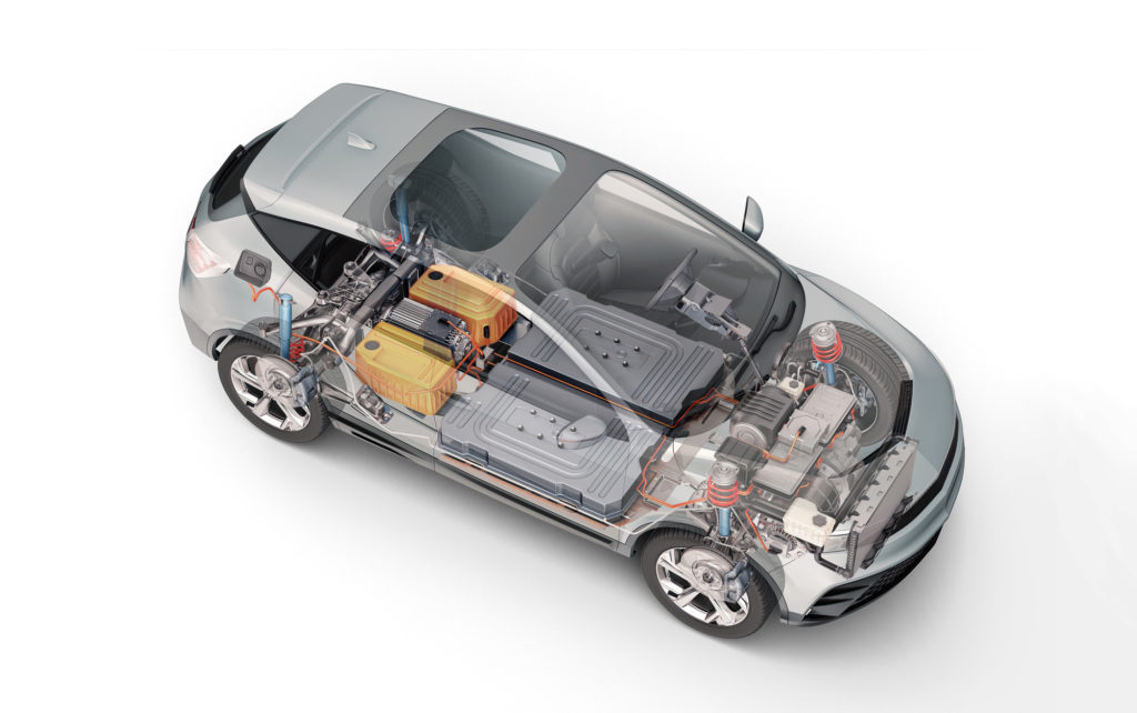 electric vehicle cutaway model