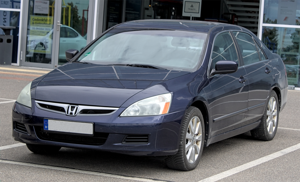 parked 2002 honda accord