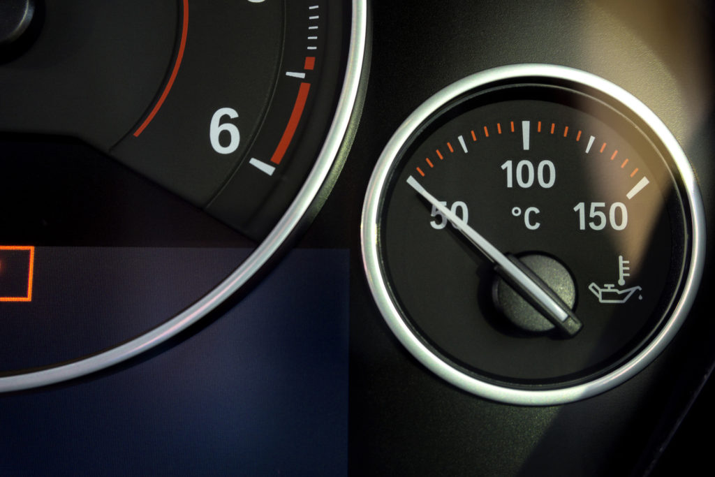 car oil temperature gauge monitoring oil temperature