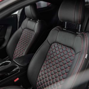 black colored front car seat
