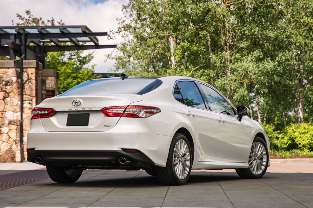 2018 toyota camry xle back view toyota usa newsroom