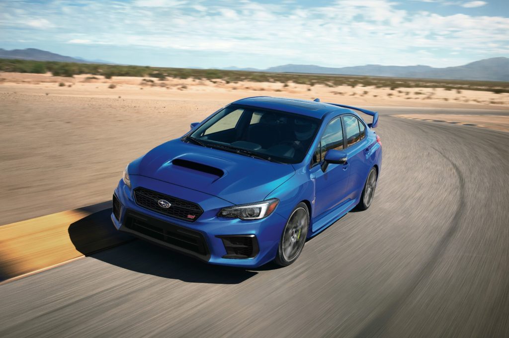 blue 2020 subaru wrx sti