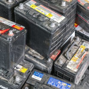 pile of old car batteries