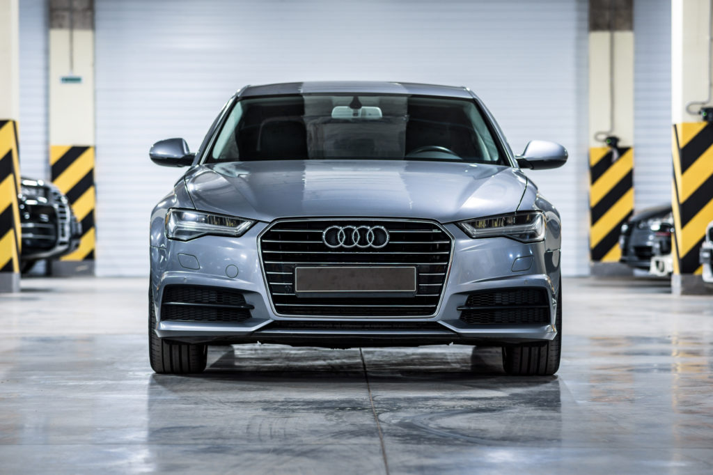 parked audi a6 iv c7 frontal view