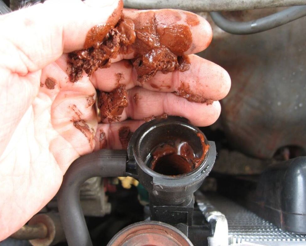 car cooling system is loaded with deposits