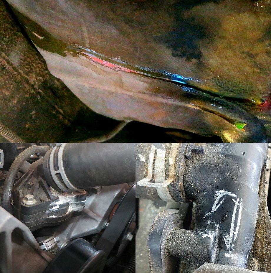 radiator or coolant reservoir cracks