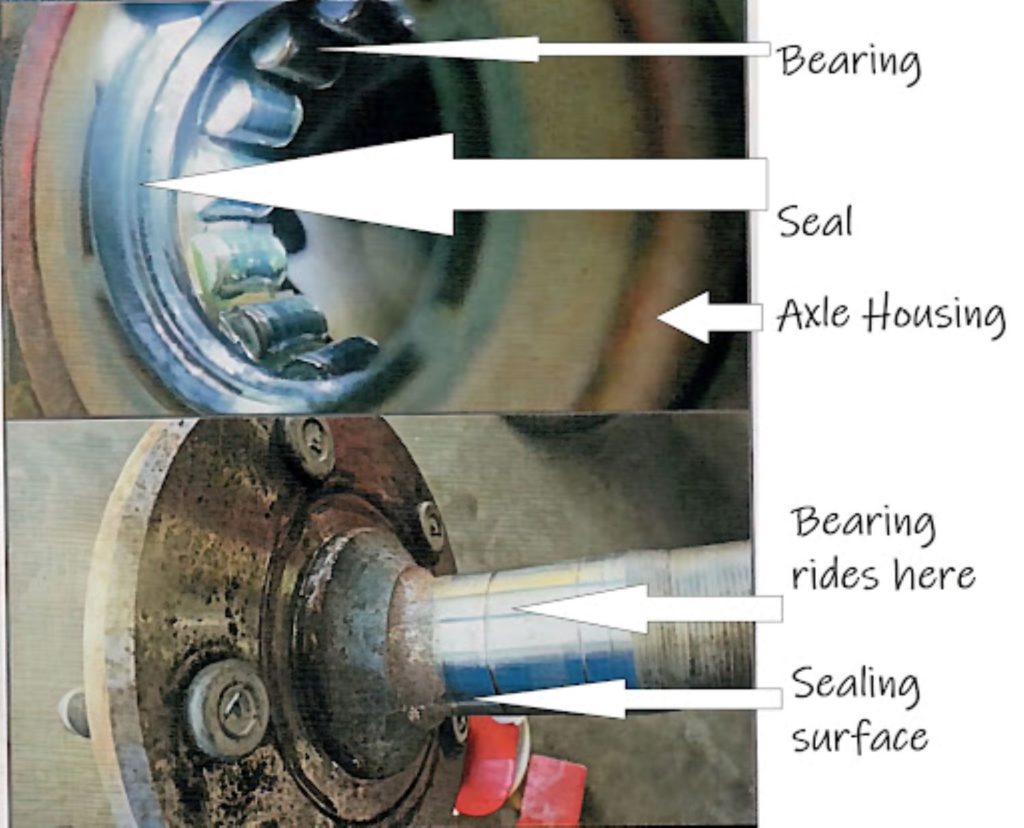 rear wheel drive axle housing and roller bearing