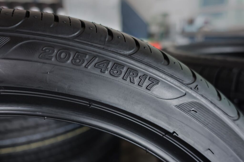 close up shot of a tire measurement