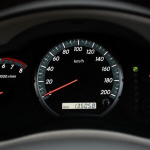 close up shot of a car odometer
