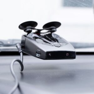 image of a window mounted radar detector