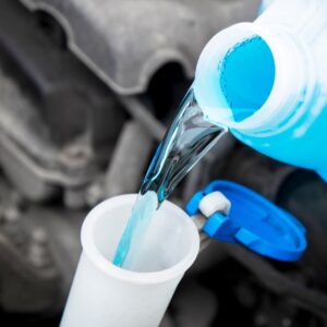 refilling washer fluid reservoir