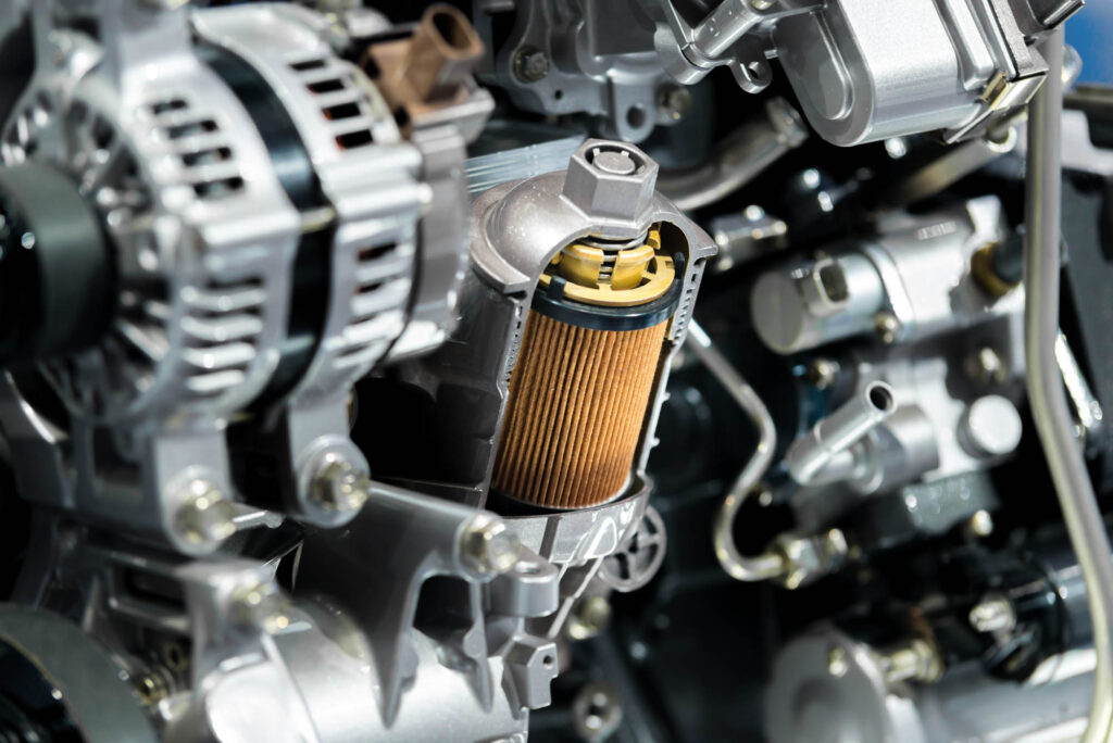 Engine,Oil,Filter,Cross,Section,Display,Inside,Machine,Motor,In