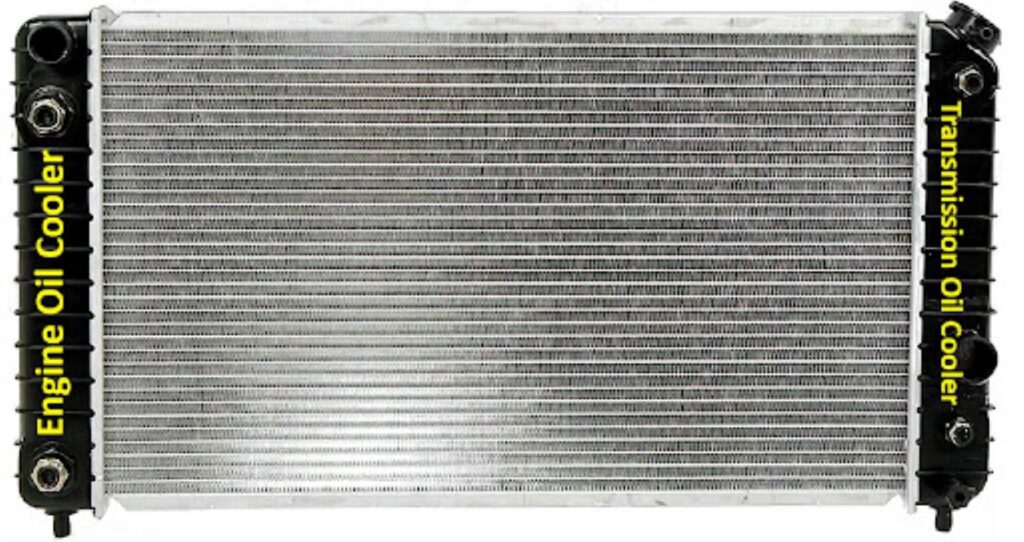image of a radiator with built in oil cooler