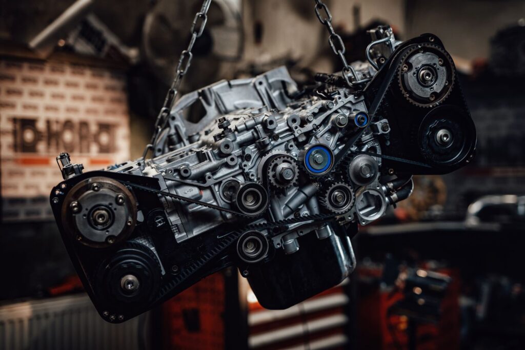 close up shot of a boxer engine