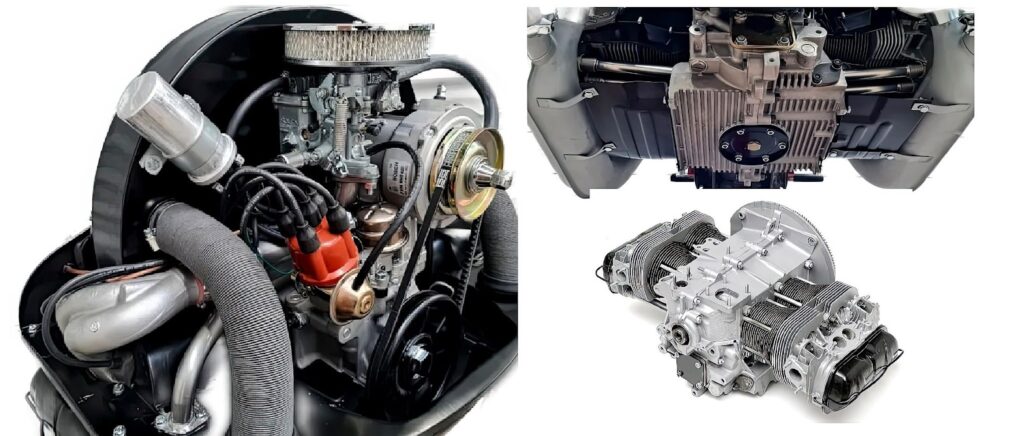 photo of the air cooled vw bug engine