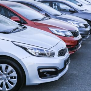 row of midsize cars