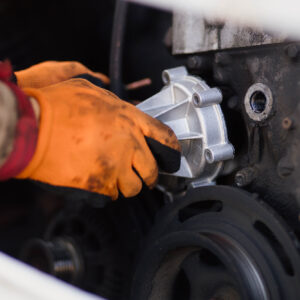 replacing a leaking car water pump