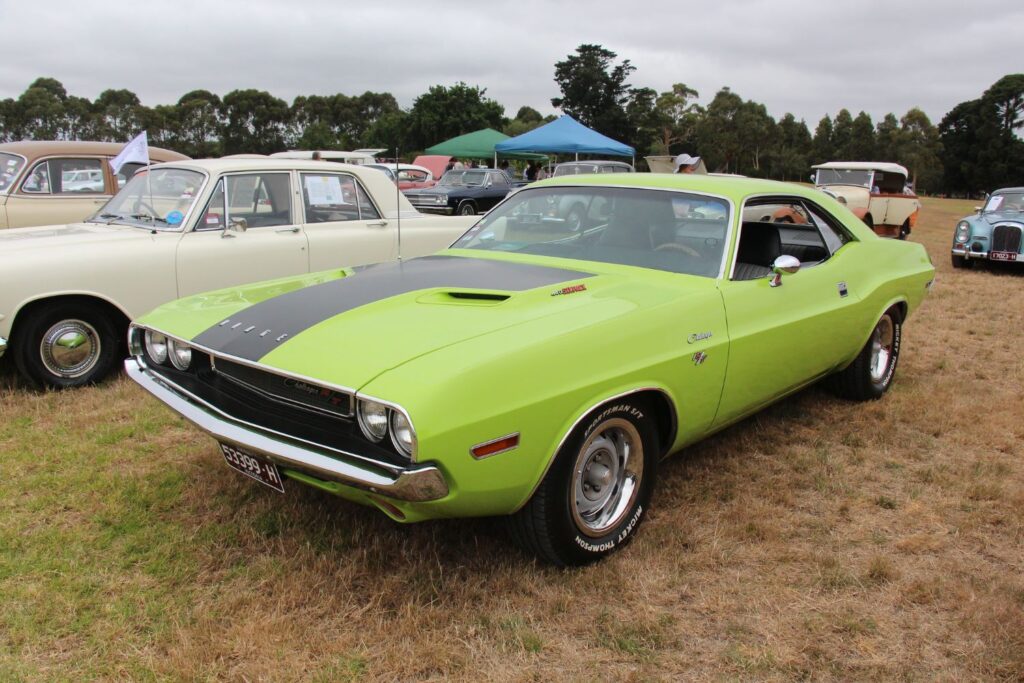 image of a green 1970 dodge challenger rt