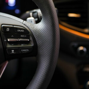 car steering wheel with different controls