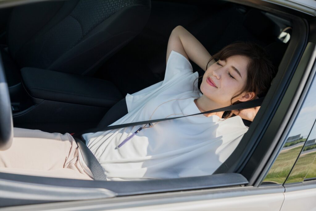 driver taking power nap