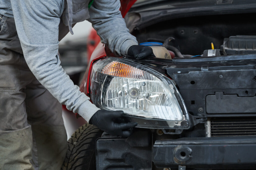 installing newly bought car headlights