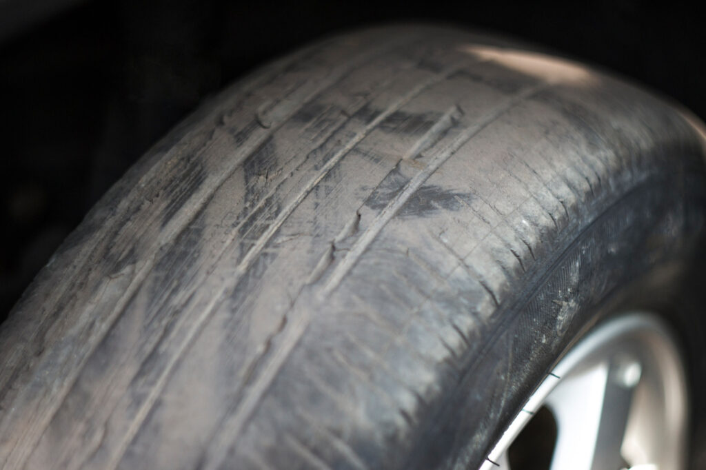 bald car tire