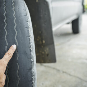 bald tire not safe for road