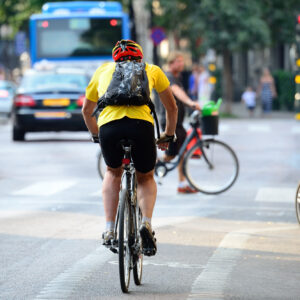 bicylist safely travel on road