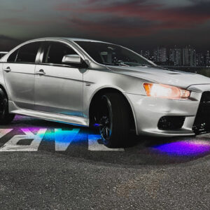car with underglow light modification