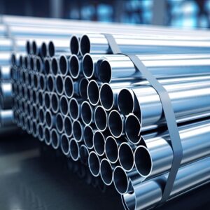 pile of stainless steel pipes