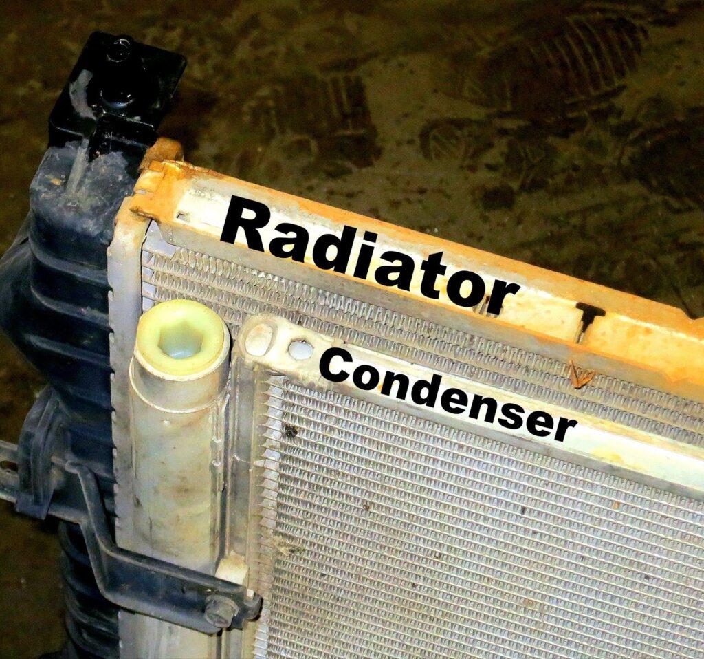 car condenser access location
