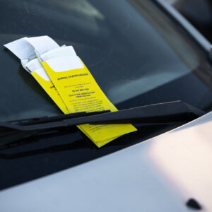 car with multiple parking ticket violations