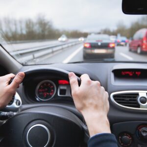 driver driving at safe speed