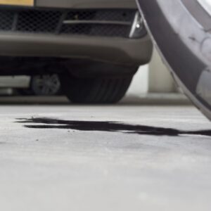 oil leak beneath a car