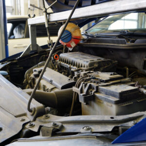 old car battery that might get swollen