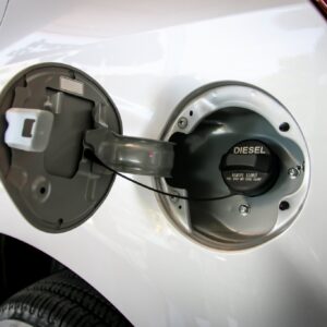 car fuel tank on the left side of car