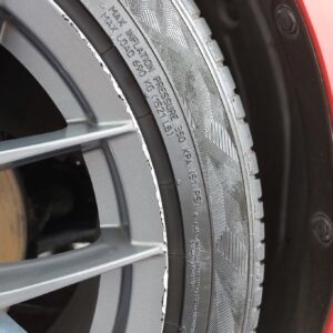 curb rash in car wheel
