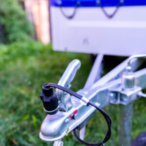 close up shot of a trailer tongue