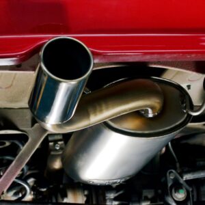 close up shot of an automotive muffler