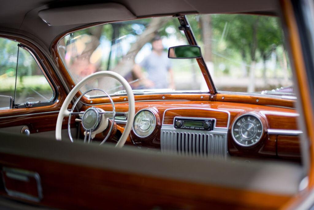 classic car with sound system