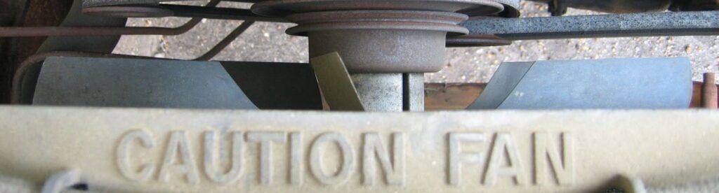 belt driven fan and a thicker radiator