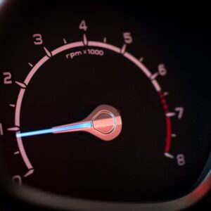 image of a car tachometer