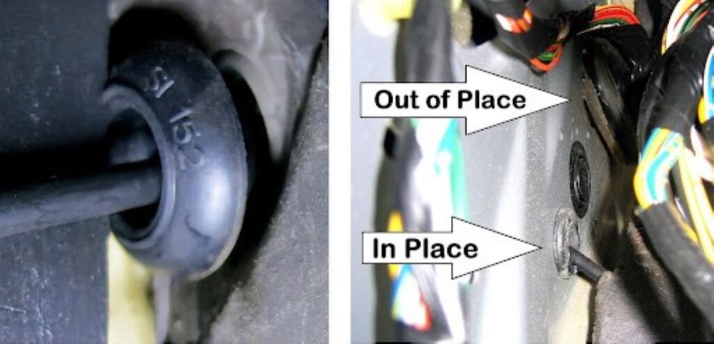 image of a water leak because of a broken grommet