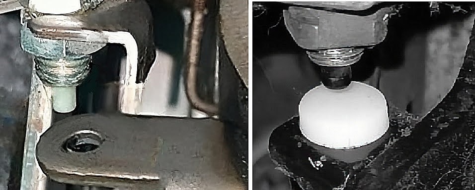 brake lights on because the brake lamp switch pin is passing through the hole where the stopper used to be
