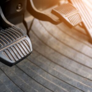 clutch and gas pedals