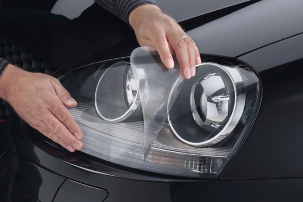 installing a weathertech headlight protector